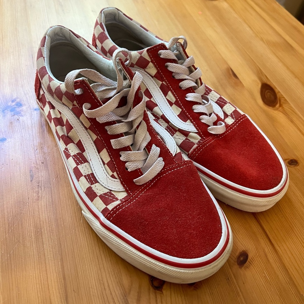 Red checkered vans